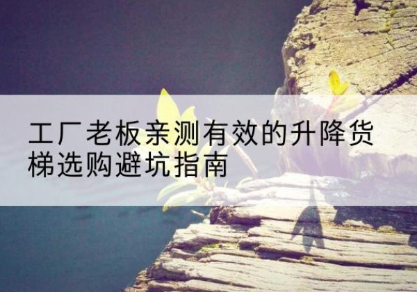 米东升降货梯怎么选-工厂老板亲测有效的升降货梯选购避坑指南